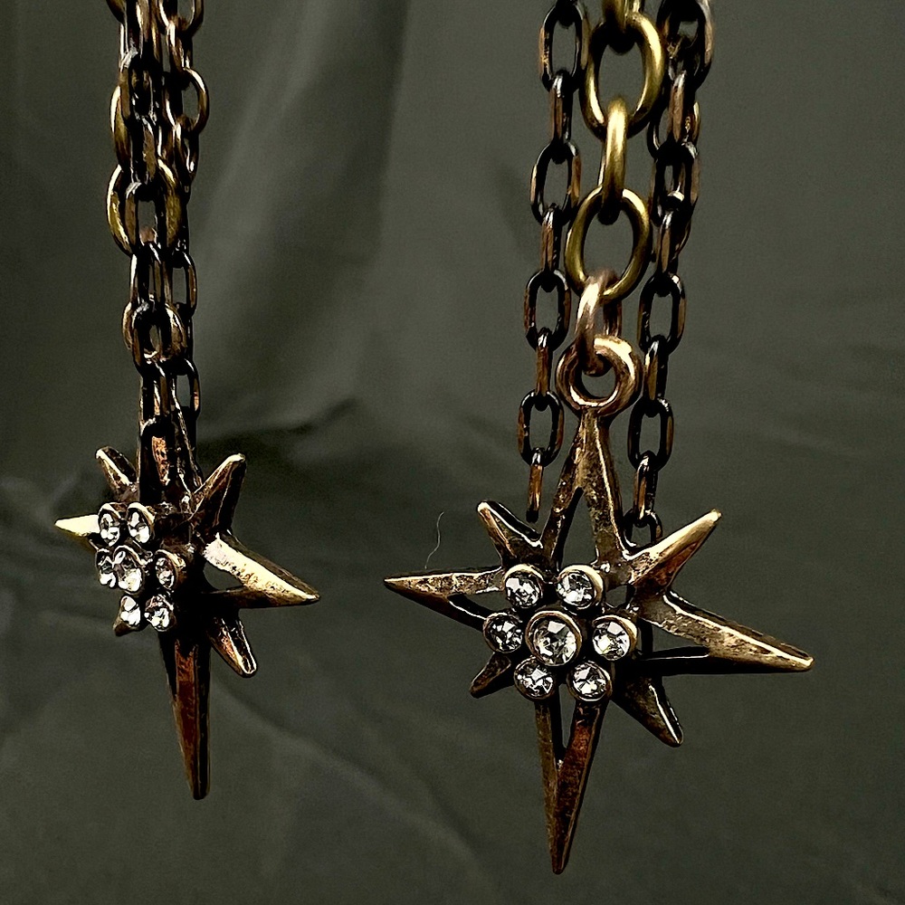 Bronze North Star Earrings (Never Worn)